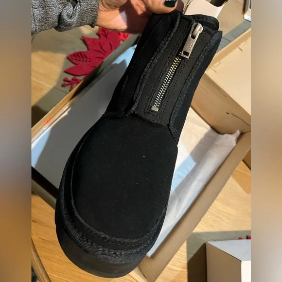 Ugg Neumel Zip Platform Boots - Black, Women's 10US